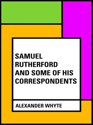 cover image of Samuel Rutherford and Some of His Correspondents